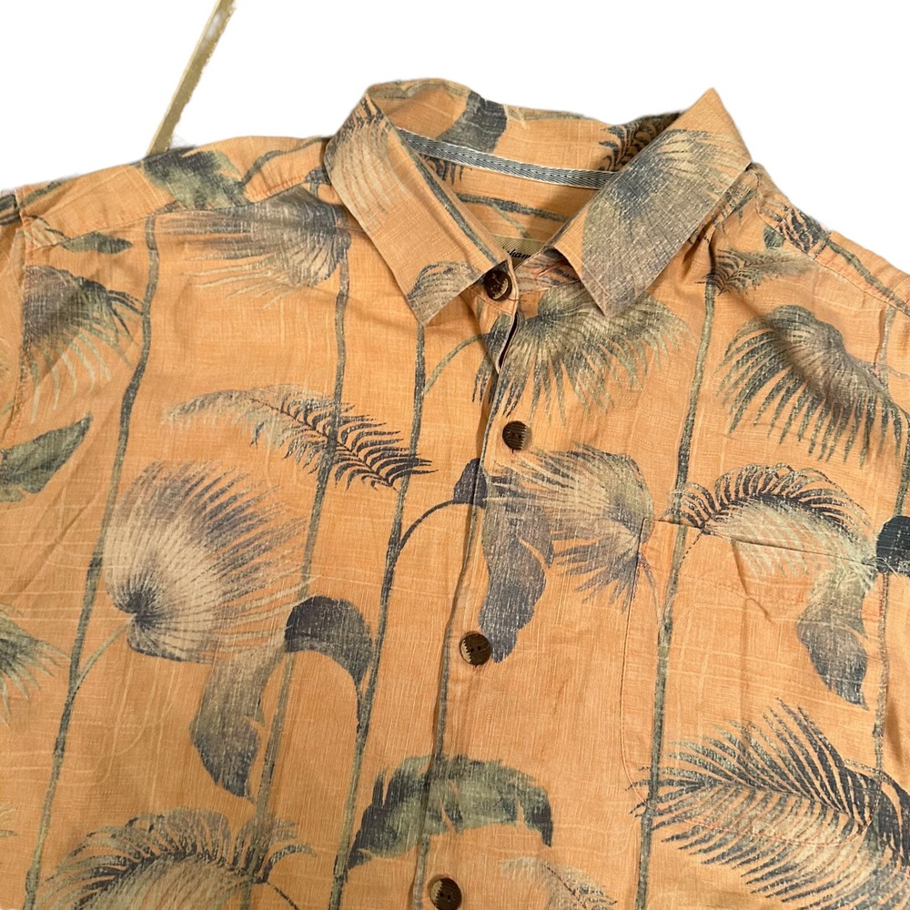 Tommy Bahama Hawaiian‎ shirt Men XL 100% Silk Tropical Resort Wear Relax Palms